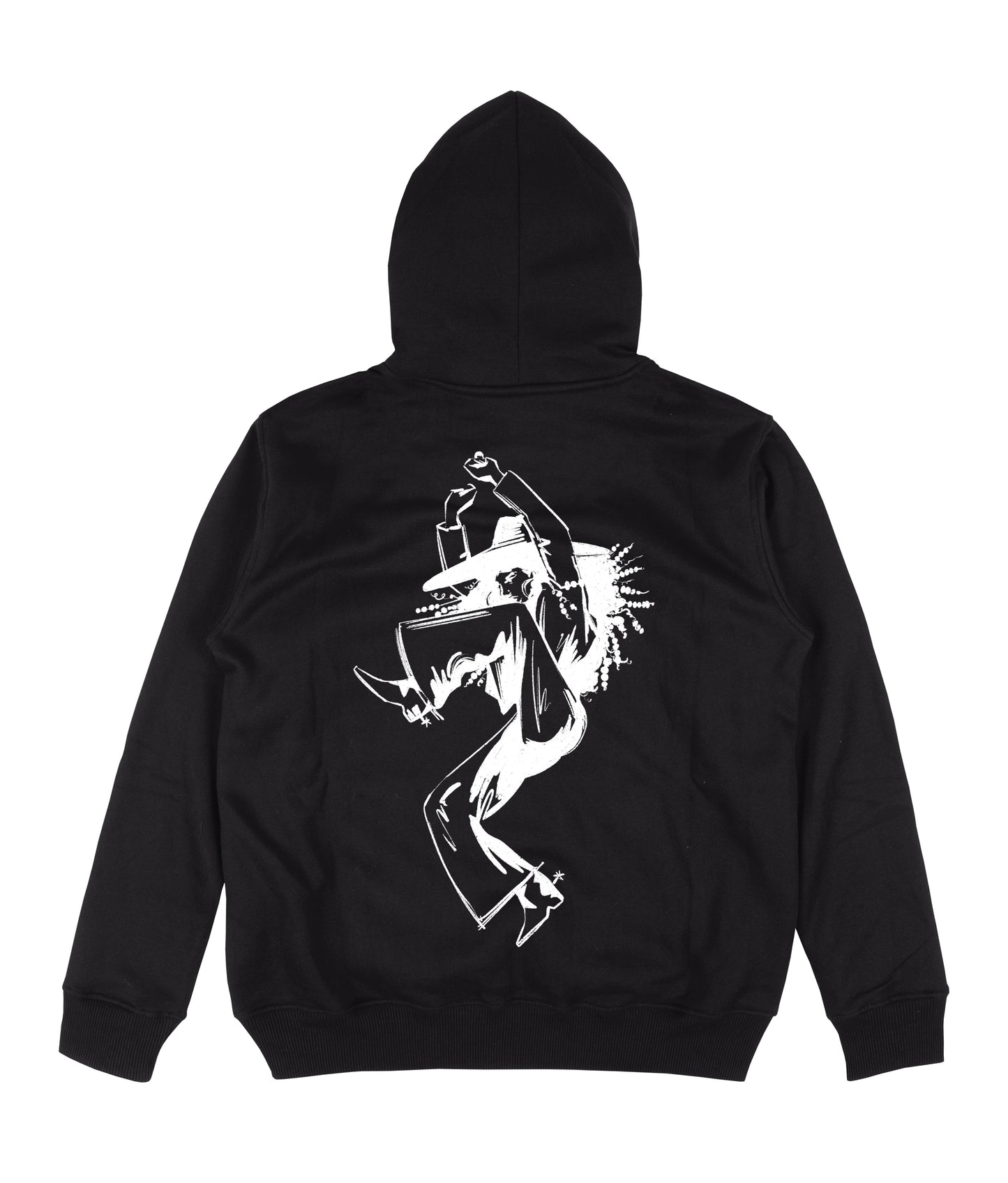 Black Hoodie - White Dancing Cowgirl Print (Special Edition)