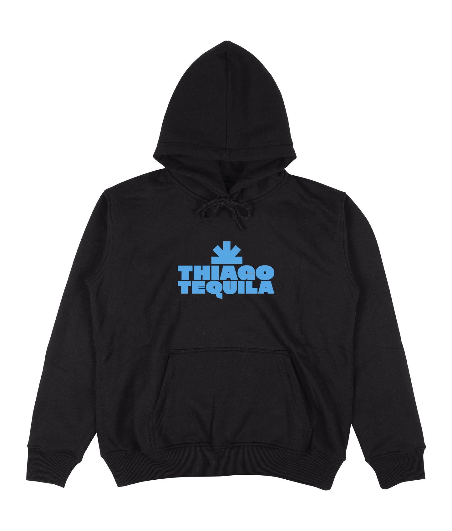 Black Hoodie - Blue Cowboy Print