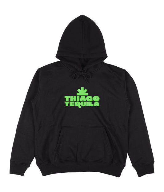 Black Hoodie - Light Green Dancing Cowgirl Print