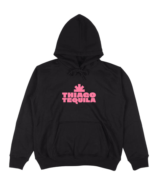 Black Hoodie - Light Pink Gunslinger Print