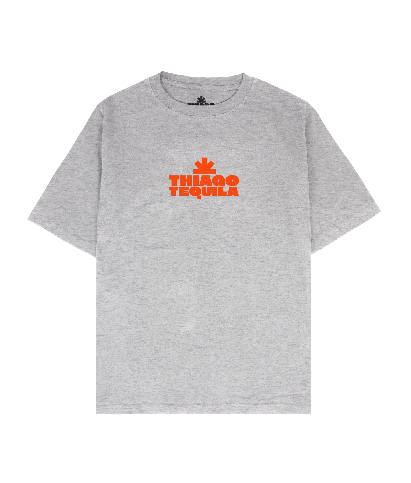 Grey T-Shirt - Orange Cowgirl Print