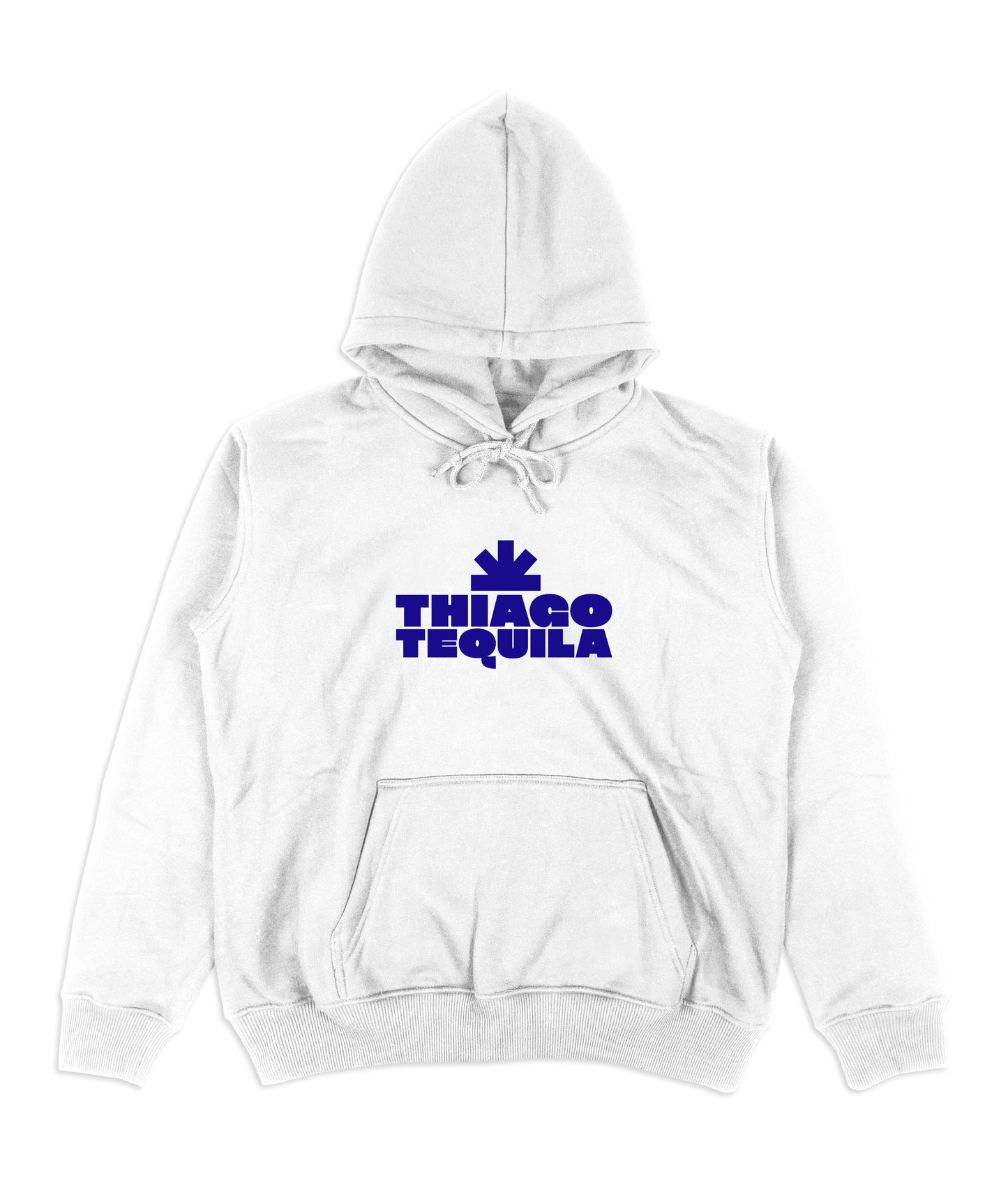 White Hoodie - Dark Blue Dancing Cowgirl Print
